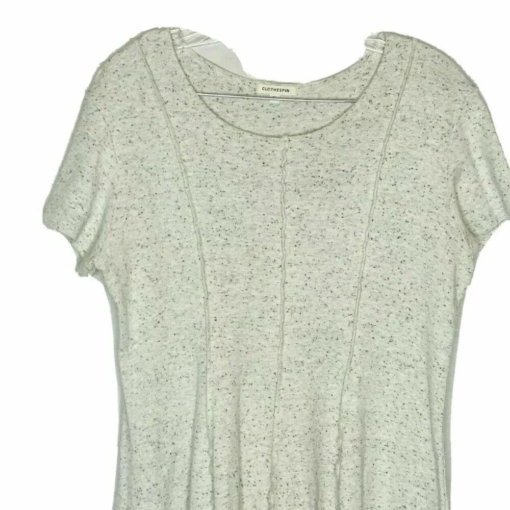 Clothespin Gray Fit n Flare Cotton Dress S - Picture 2 of 3